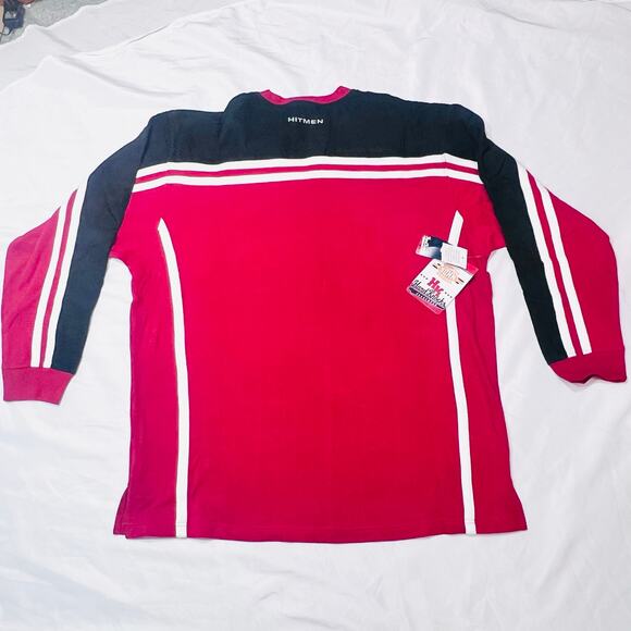 Vintage School Of Hard Knocks Hitmen Shirt XXL Red Hip Hop Streetwear 1990 Y2K - Picture 2 of 8